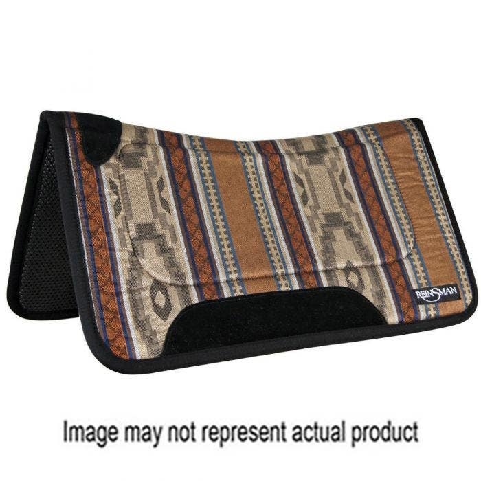 Reinsman Contoured Saddle Pad, 3/4 in Thick, Fleece/Herculean Fabric, Coral Beige