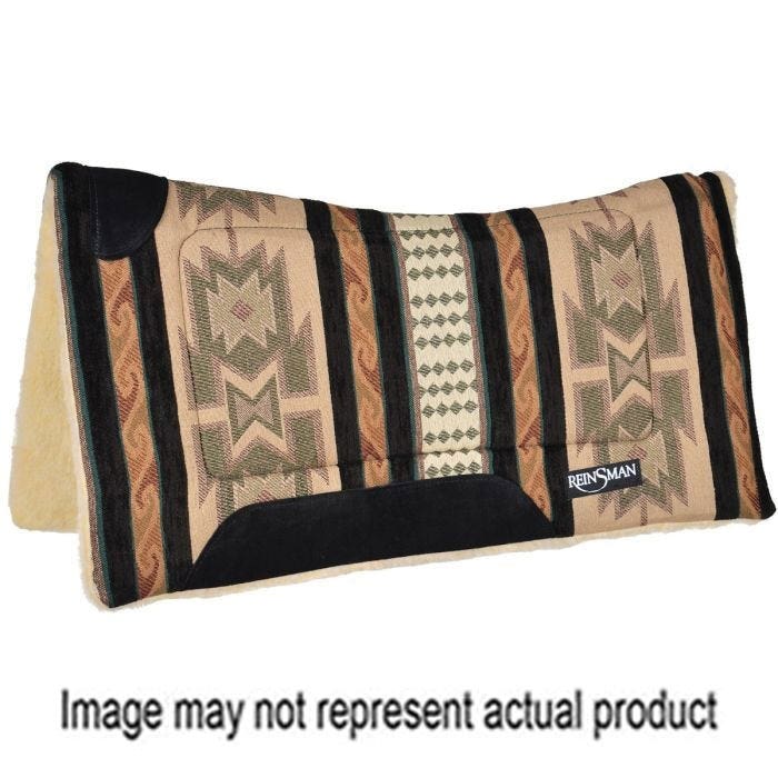 Reinsman Contoured Saddle Pad, 3/4 in Thick, Fleece/Herculean Fabric, Running Bull Onyx
