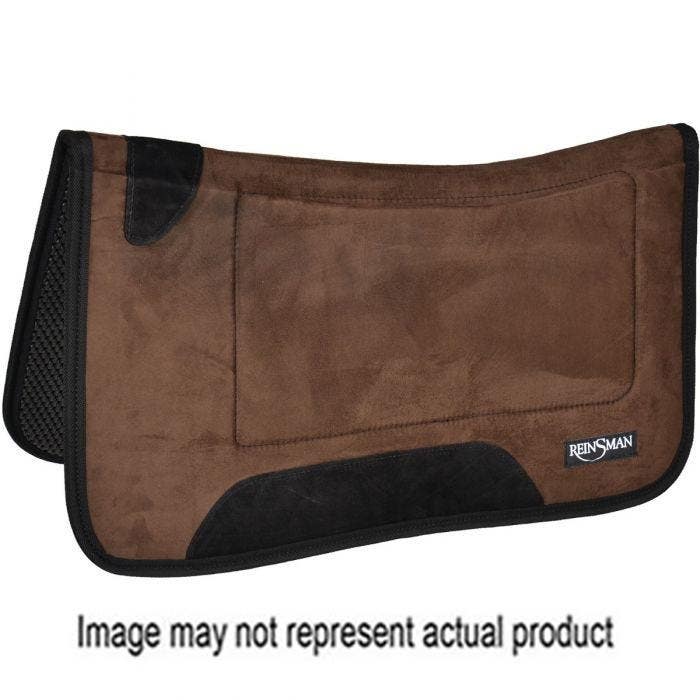 Reinsman Contoured Saddle Pad, 3/4 in Thick, Fleece/Herculean Fabric, Java