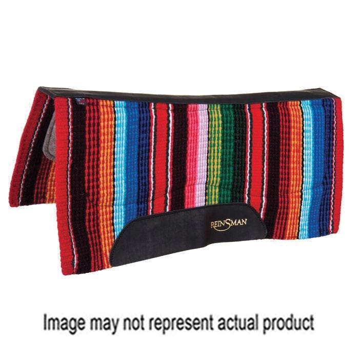 Reinsman Saddle Pad, 3/4 in Thick, Cashmilon Fabric/Wool, Serape