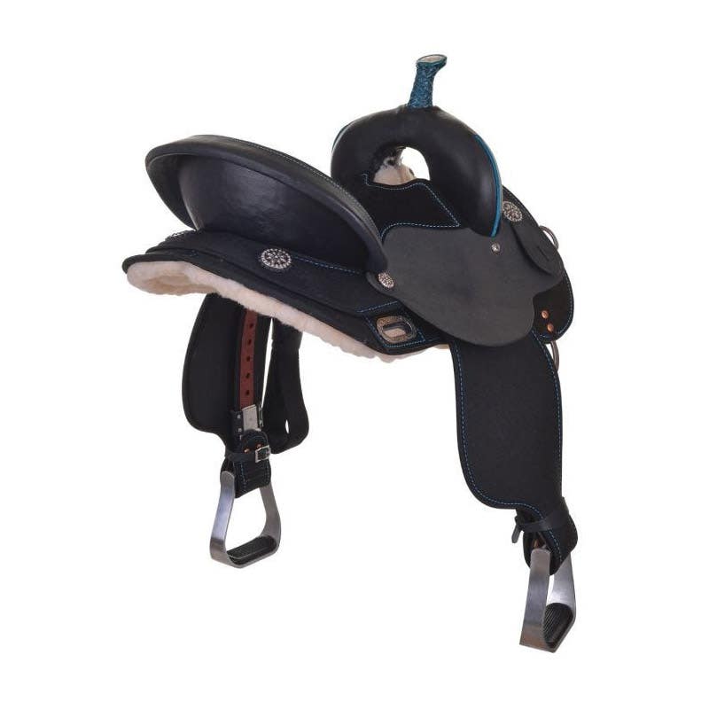 Circle Y Mercury Cordura Leather Saddle, 13 In.