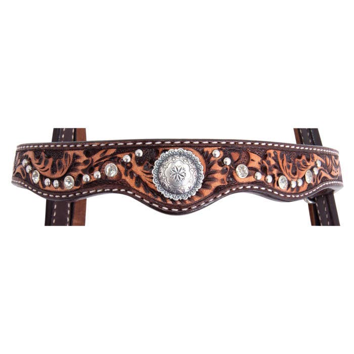 Reinsman Browband Headstall, Acorn Oak, Vintage