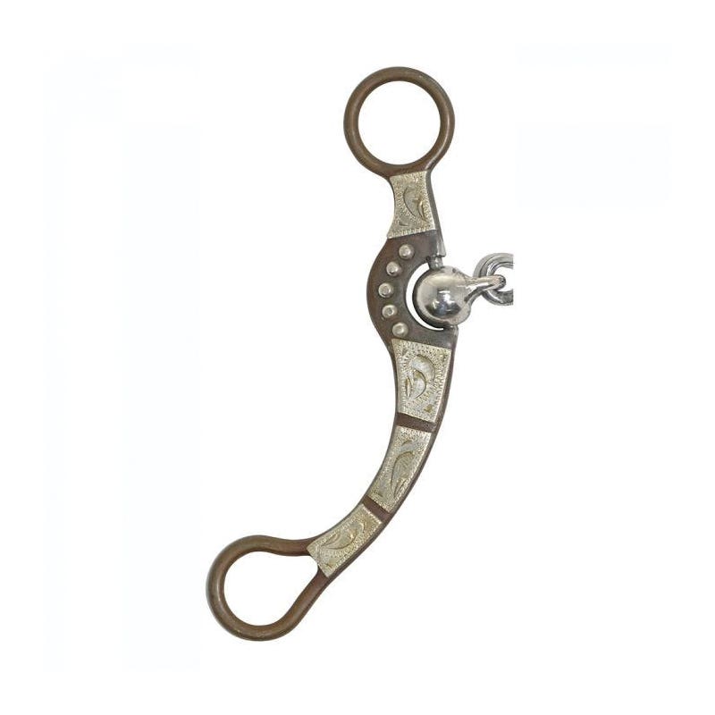Reinsman Curb Port Chain Mouth Bit, 5 in Mouth, German Silver