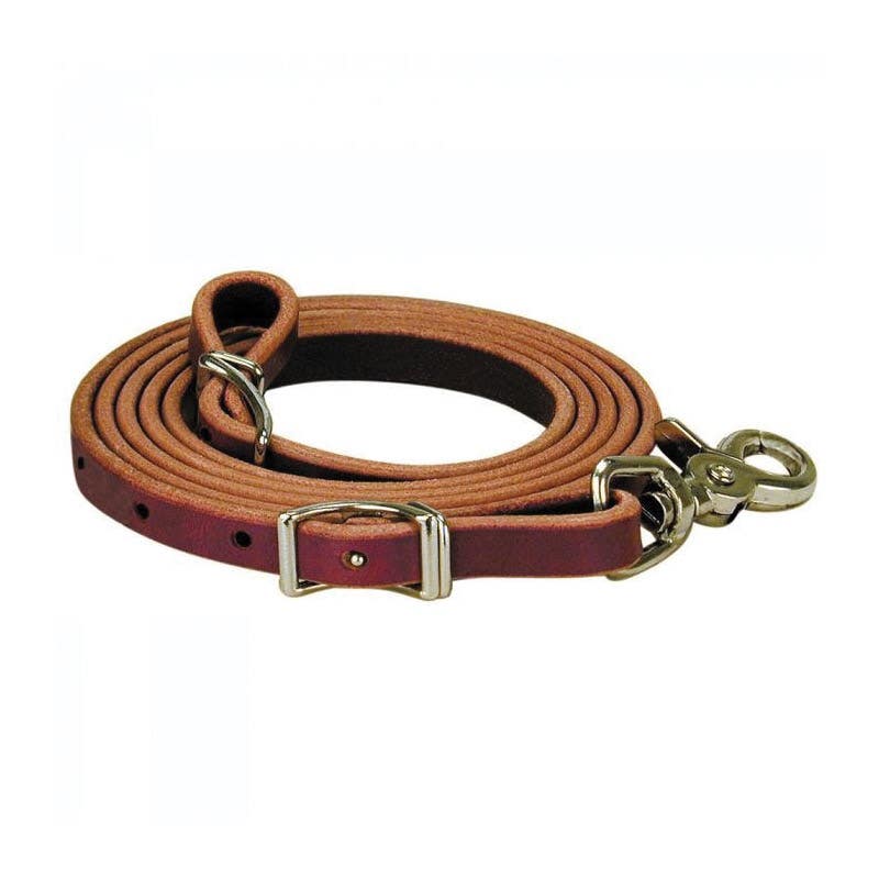 Reinsman Pony Roping Rein, 6 ft L, 1/2 in W, Leather, Latigo