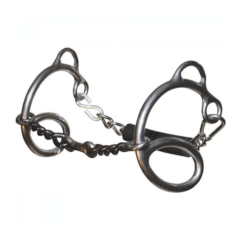 Reinsman Bit Twisted Dogbone Bit, 5-1/2 in Mouth, Sweet Iron