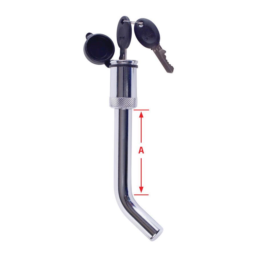 Uriah Products UT205800 Locking Hitch Pin, 5/8 in Dia Pin, Chrome