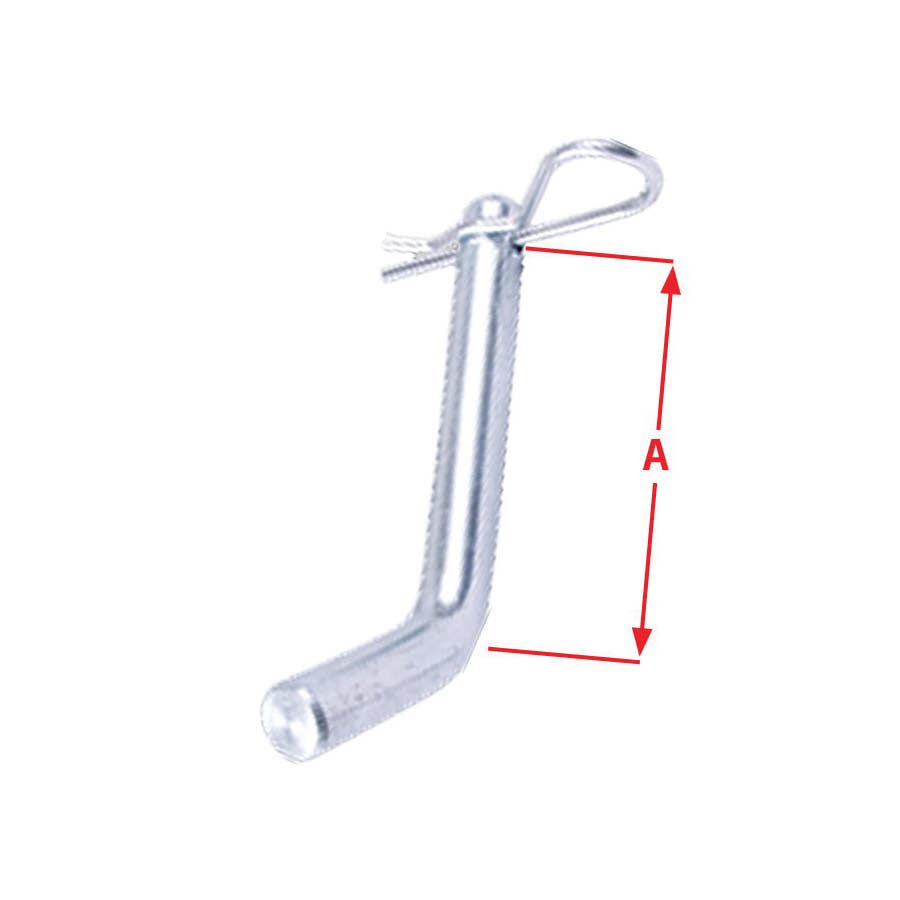 Uriah Products UT500030 Standard Hitch Pin with Clip, 1/2 in Dia Pin, Zinc