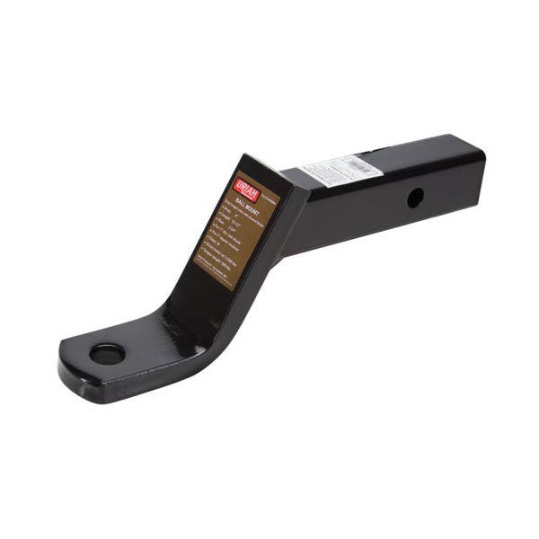Uriah Products UT620004 Ball Mount, 10-3/4 in L, 4 in Drop, 3 in Rise, Steel, Black Enamel/Powder-Coated