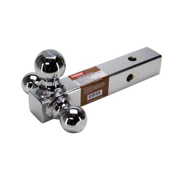 Uriah Products UT620320 Tri-Ball Mount, 1-7/8, 2, 2-5/16 in Dia Hitch Ball, Chrome