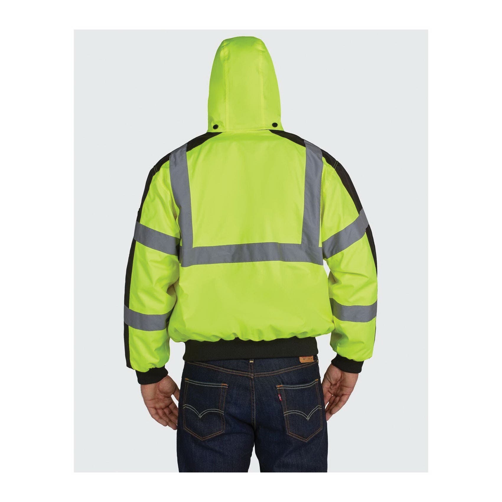 Utility Pro UHV575-YEL-L Three-Season Bomber Jacket, L, Men's, Fits to Chest Size: 42 to 44 in, PTFE