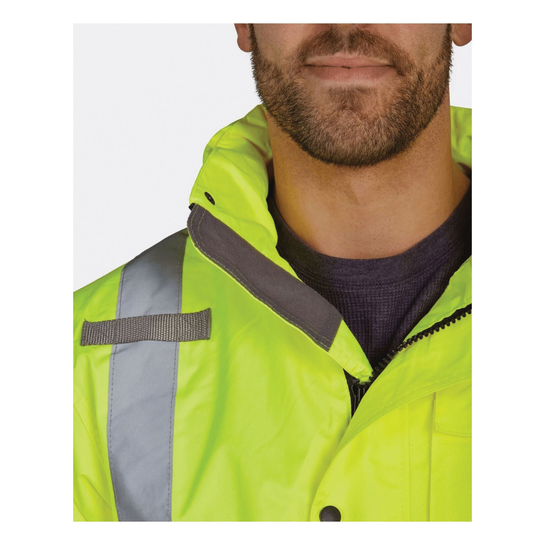 Utility Pro UHVR642 3XL Rain Jacket, 3XL, Polyester, Yellow