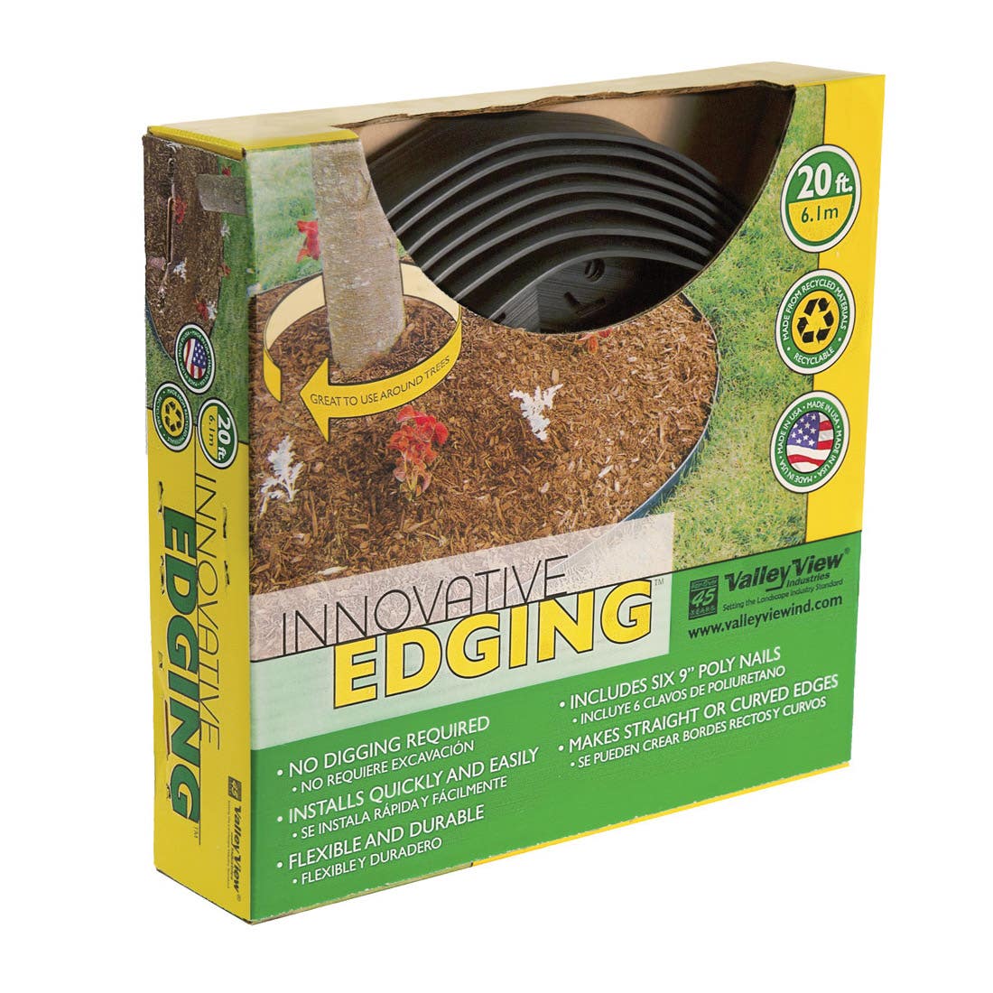 Valley View Innovative No Dig Landscape Edging, 20 ft L, 1-1/2 in H