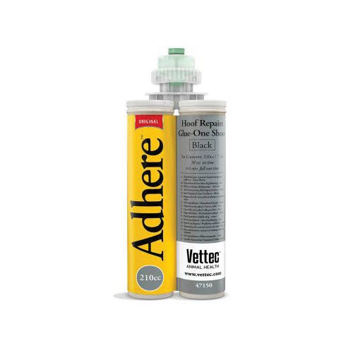 Vettec 47150 Hoof Repairs Glue-On Shoes, Black, Liquid, 210 cc Cartridge