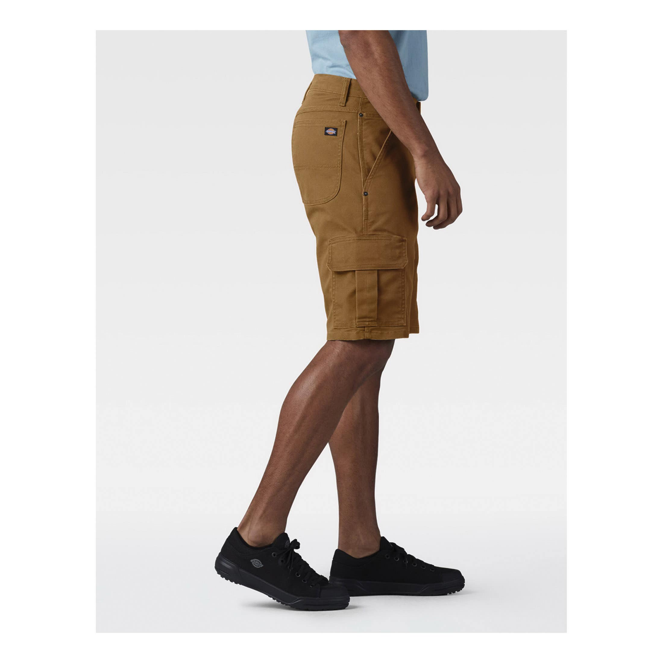 Dickies Cargo Shorts, 38, Cotton/Lycra/Polyester, Stonewashed Brown Duck