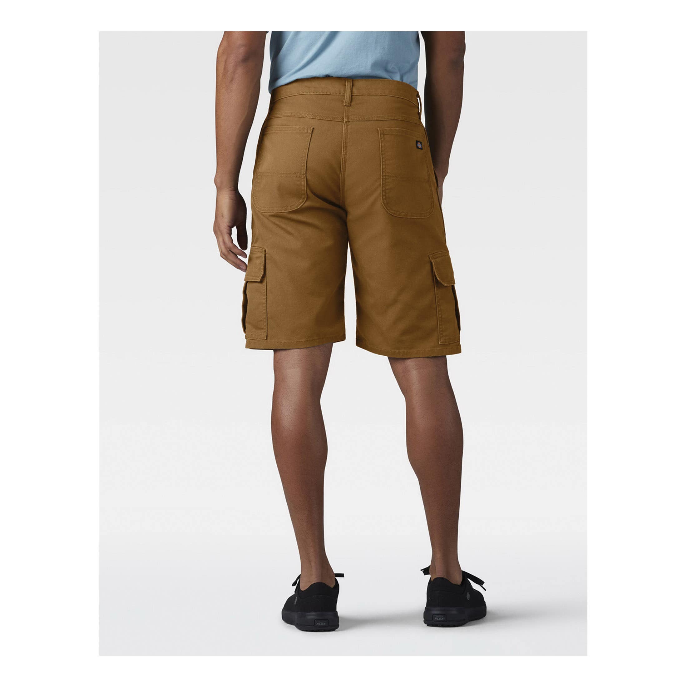 Dickies Cargo Shorts, 34, Cotton/Lycra/Polyester, Stonewashed Brown Duck
