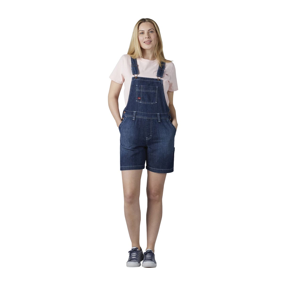 Dickies FB204-S Bib Shortalls, S, Cotton, Archive Wash