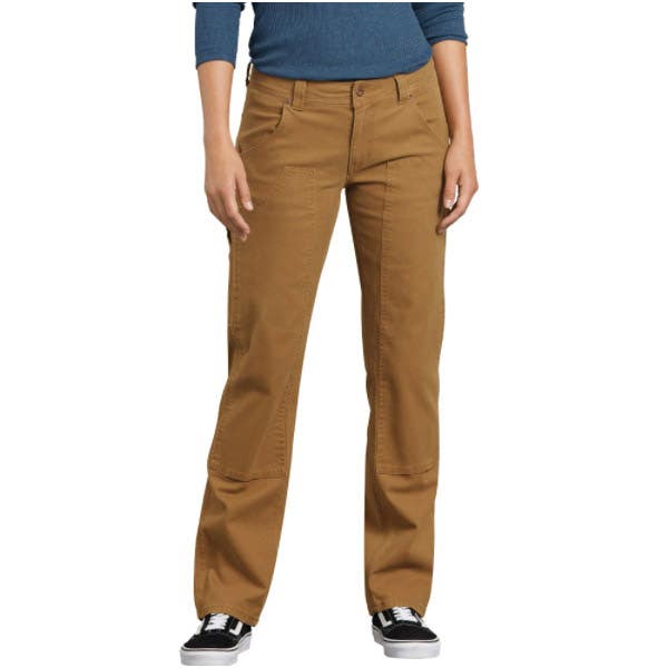 Dickies Carpenter Pants, 16, 35 in Waist, Brown Duck, Relaxed, Straight Fit, Regular, Stretchable