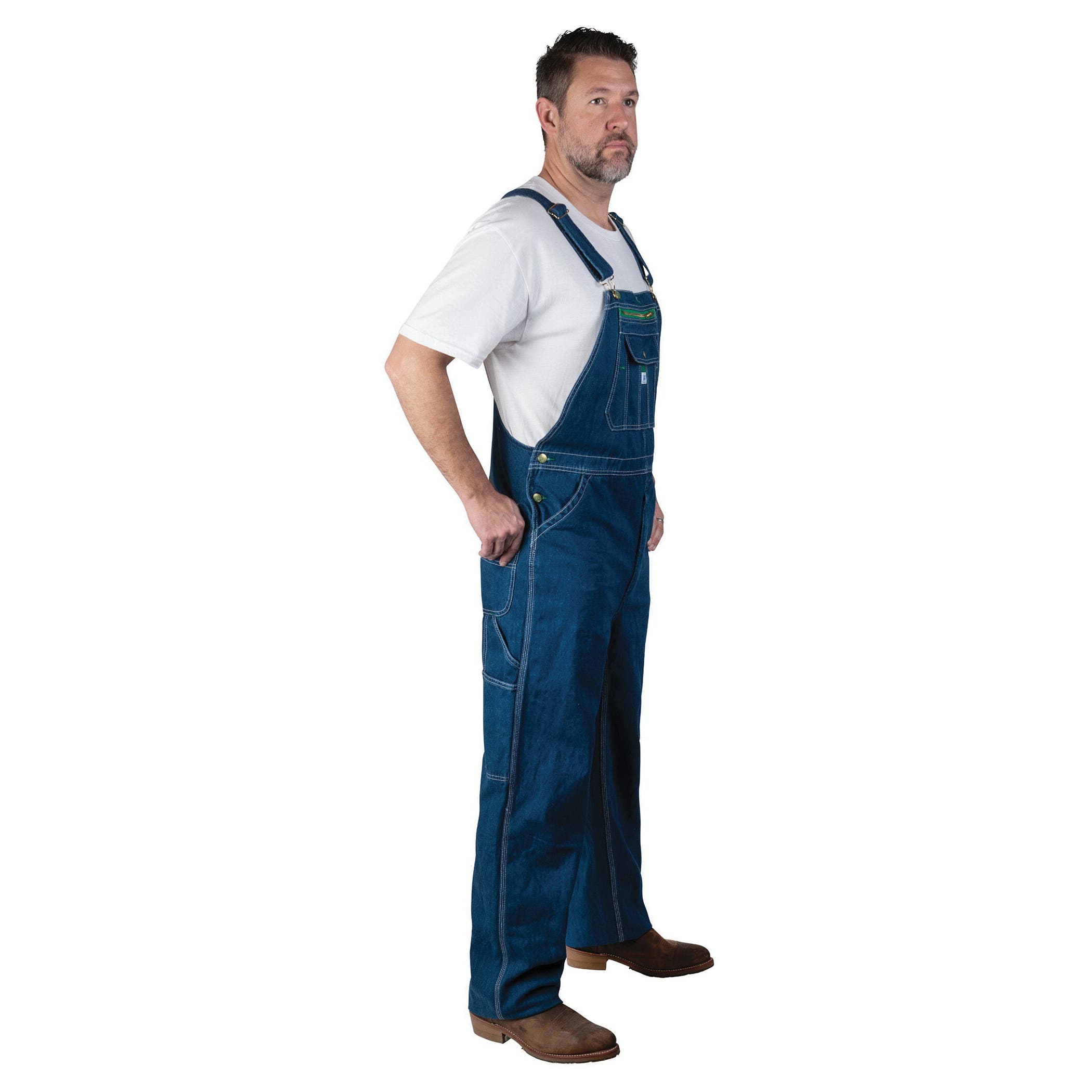 Liberty Men's Bib Overalls, Stonewash Blue, 38X34