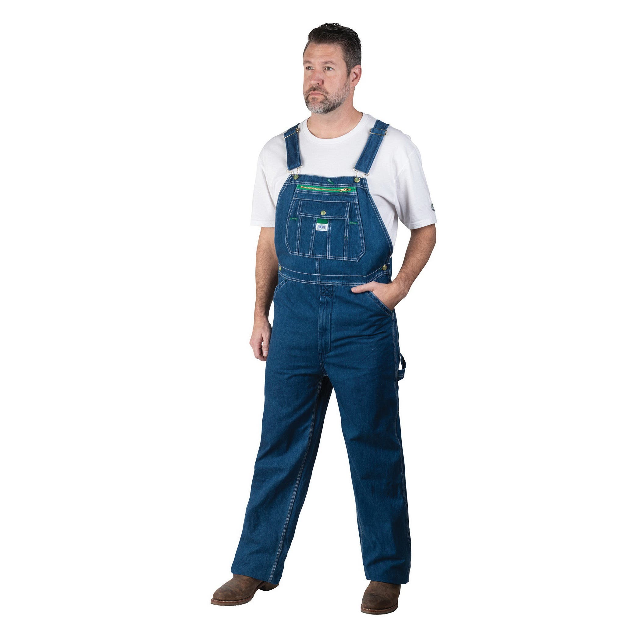 Liberty Men's Bib Overalls, Stonewash Blue, 36X30