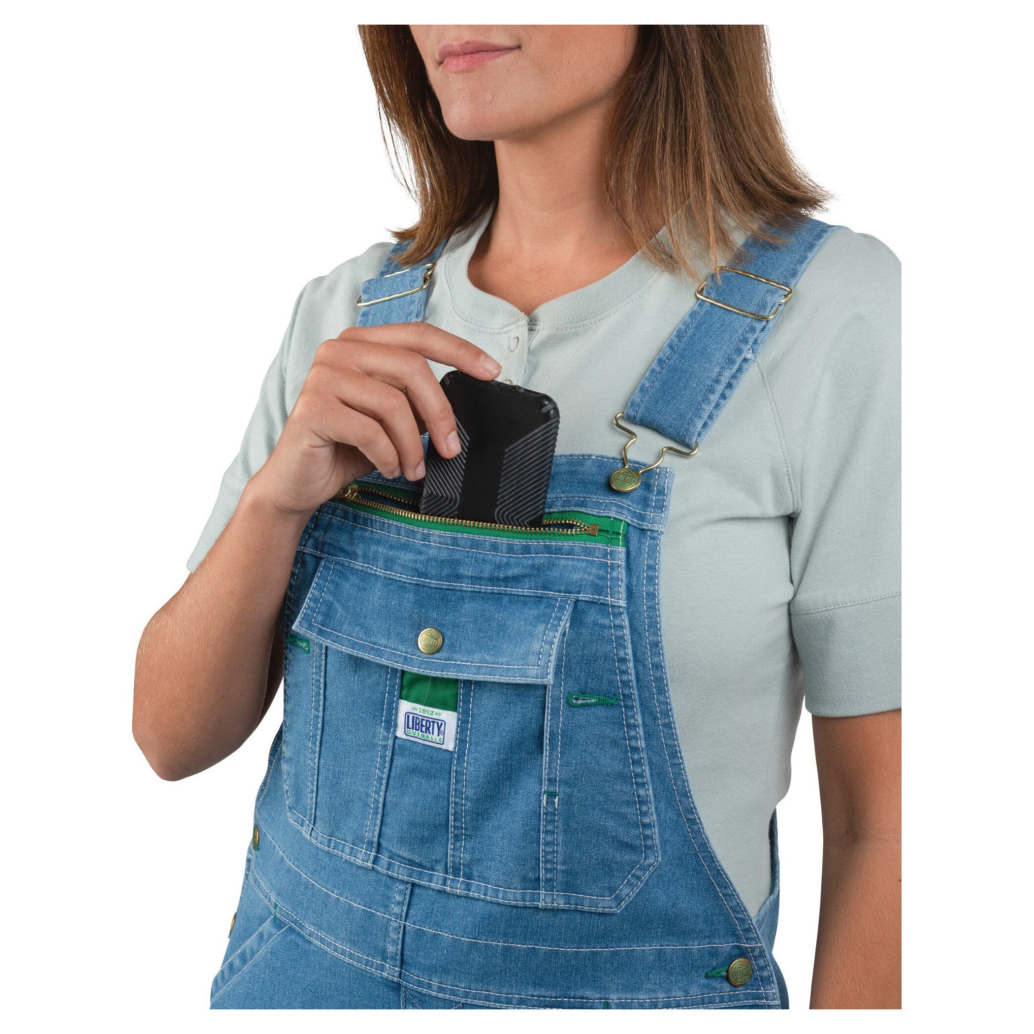 Liberty Women's Bib Overalls, Light Stone Washed, 2XL