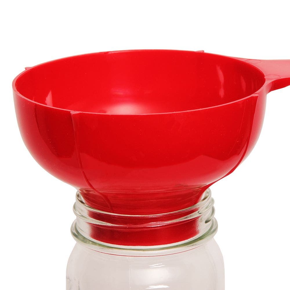 VKP Canning Funnel, Plastic, Red