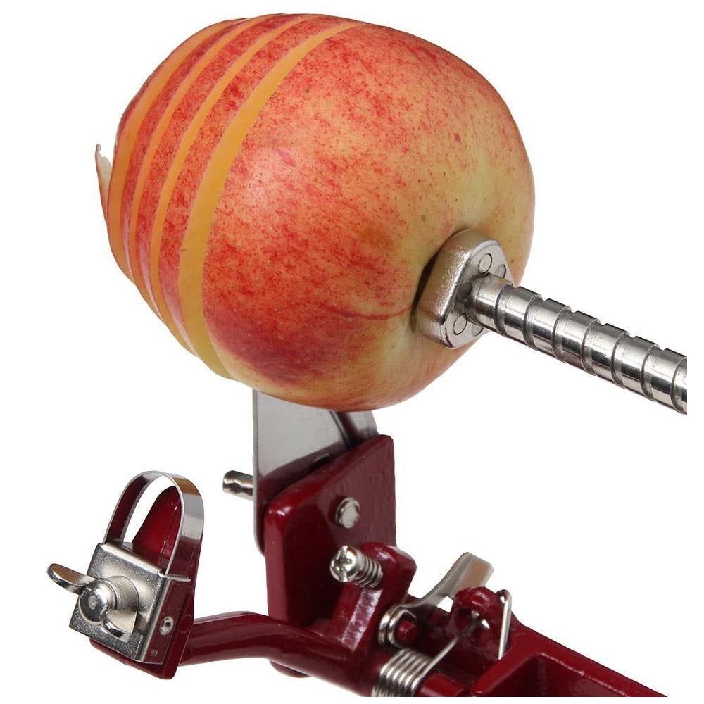 VKP Apple Peeler, 1/4 in Cutting Capacity, Cast Iron, Red