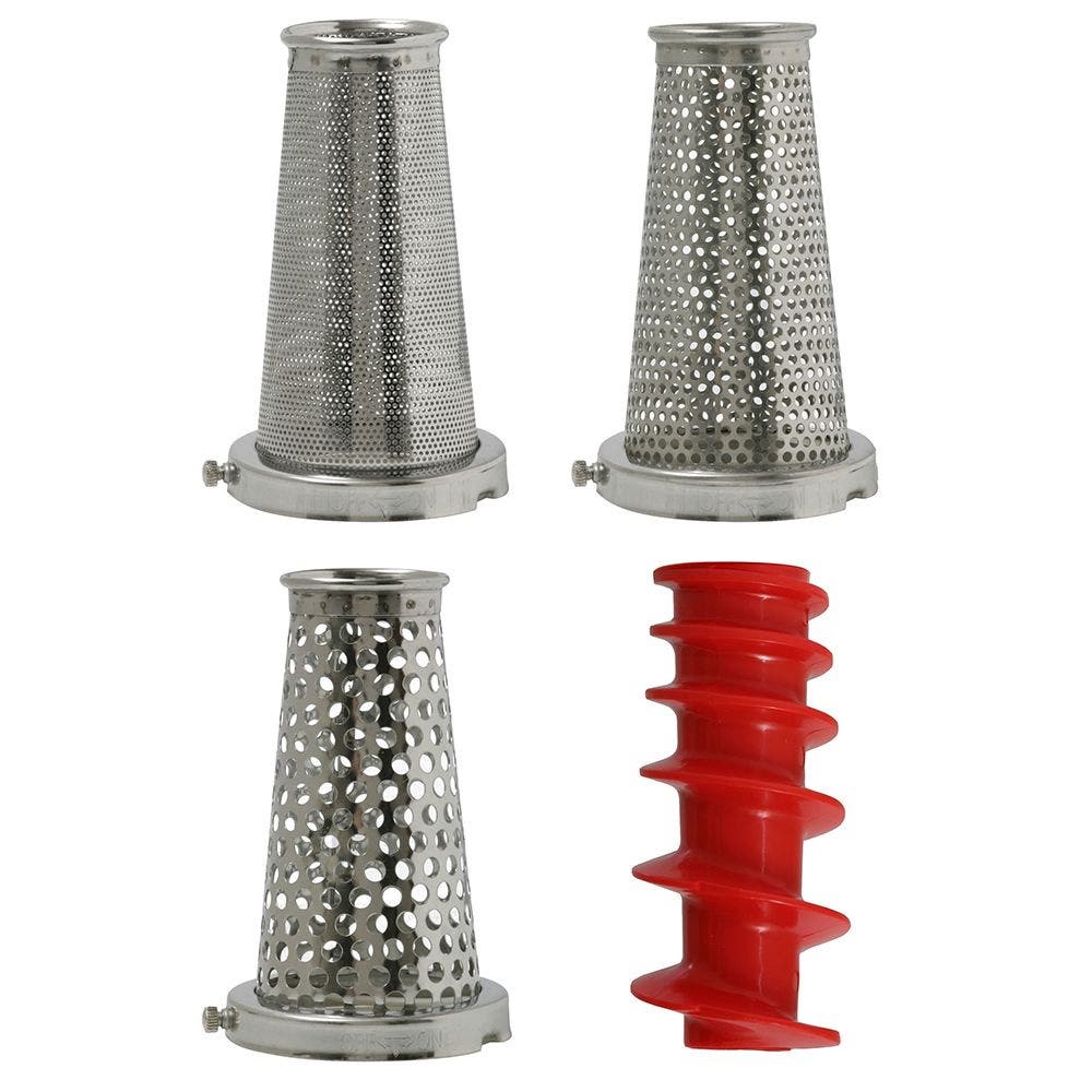 VKP Four-Piece Accessory Kit, Stainless Steel, For: Johnny Apple, Victorio 250, VKP250 Food Strainer