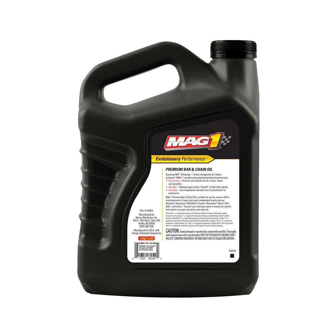 Mag 1 62456 Bar and Chain Oil, Amber, 193 deg C Flash, 1 gal Jug