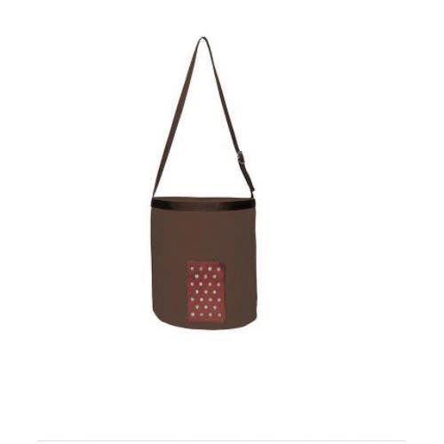 Weaver Leather Feed Bag with Vent, 1 gal Volume, Latigo Leather/Nylon, Brown