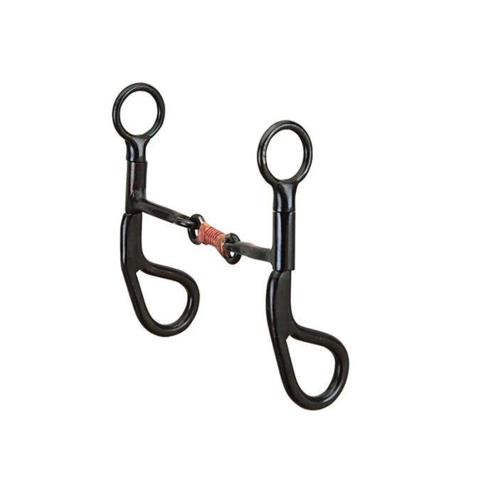 Weaver Leather Horse Bit with Inlay, 5 in Mouth, Copper/Steel, Black