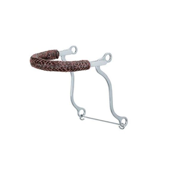 Weaver Leather Hackamore with Braided Noseband, Leather/Stainless Steel