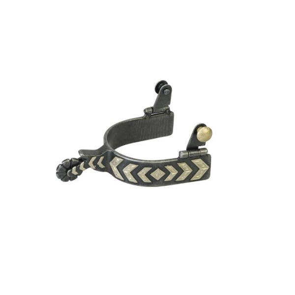 Weaver Leather Spur, Men's, One-Size, German Silver, Black
