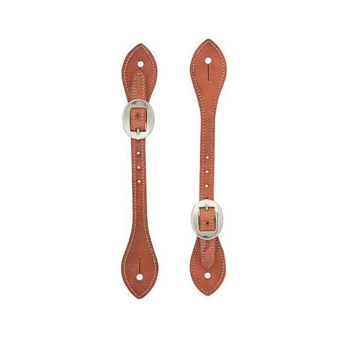 Weaver Leather Spur Strap, Men's, One-Size, Flared Harness, Leather/Stainless Steel, Russet