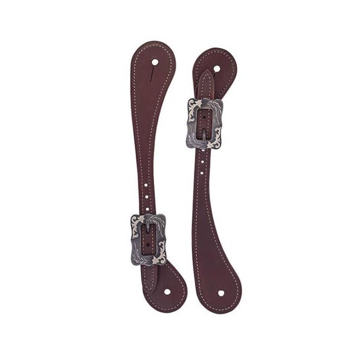 Weaver Leather Spur Strap, Men's, Iron/Leather, Brown/Oiled Canyon Rose