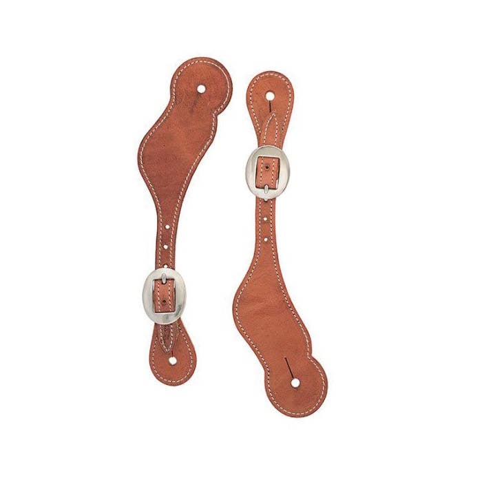 Weaver Leather Spur Strap, Women's, One-Size, Leather/Stainless Steel, Russet