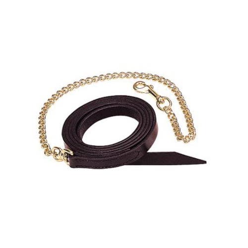 Weaver Leather Horse Lead with Chain, 7 ft L, Leather Line, Mahogany - 840527
