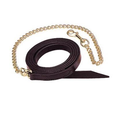 Weaver Leather Horse Lead with Chain, 8 ft L, Leather Line, Mahogany