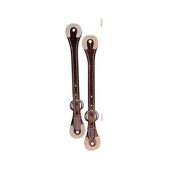 Weaver Leather Spur Strap with Rawhide Corners, One-Size, Leather, Burgundy Latigo/Oak Russet