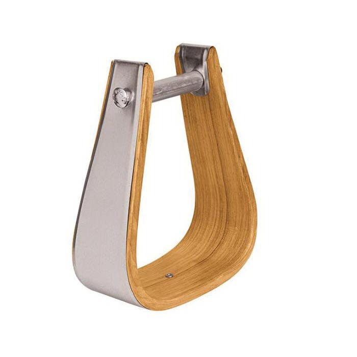 Weaver Leather Overshoe Roper Stirrup, 7 in L, 6-1/4 in W, Hickory Wood/Metal, Galvanized