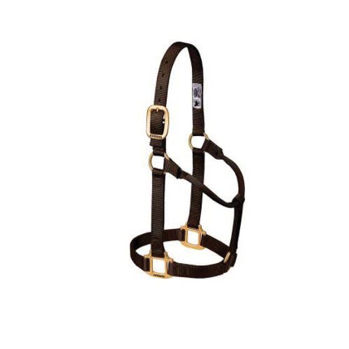 Weaver Leather Non-Adjustable Halter, L, Nylon, Brown