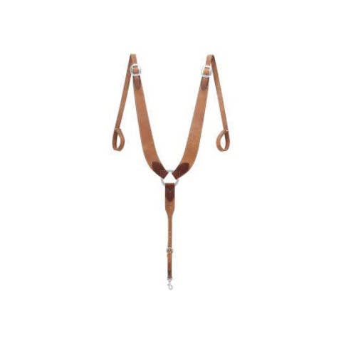 Weaver Leather Pulling Breast Collar, Leather, Brown Latigo