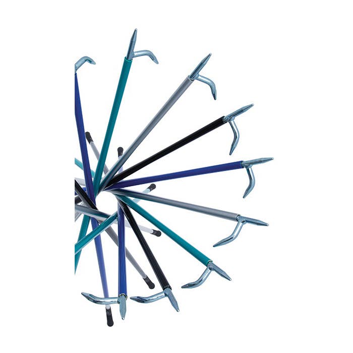 Weaver Livestock Cattle Show Stick with Handle, Rubber Handle, Comfort Grip Handle, Blue - 761269