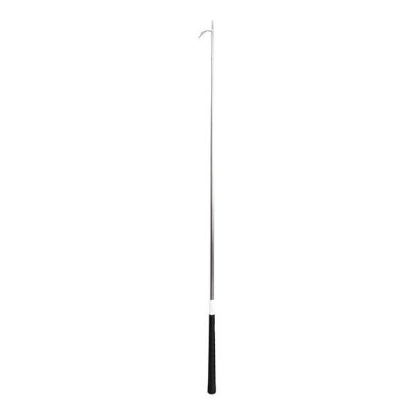 Weaver Livestock Cattle Show Stick with Handle, Rubber Handle, Comfort Grip Handle, Silver - 47122