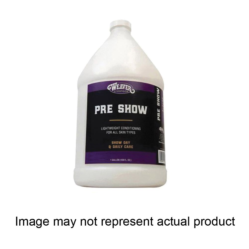 Weaver Livestock Pre Show Daily Care Conditioner, Liquid, White Opaque Emulsion, Coconut, 1 gal