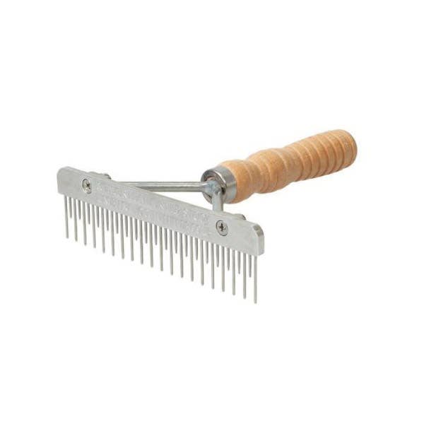 Weaver Livestock Fluffer Comb, Stainless Steel Bristle, Wood