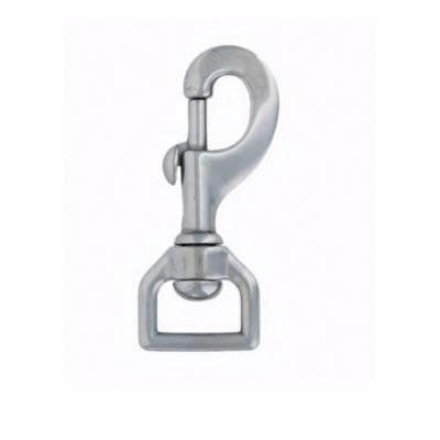Weaver Leather Swivel Snap, Barcoded, Flat, Brass, Chrome, 1/PK - 43793