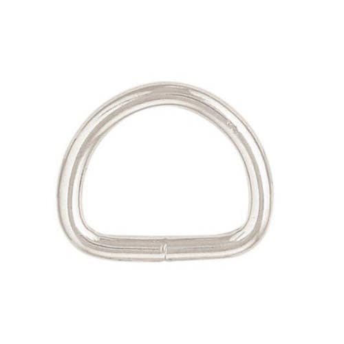 Weaver Leather Dee Ring, Barcoded, Welded, Steel, Nickel, 1/PK - 43821