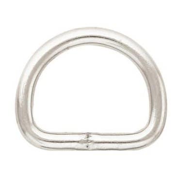 Weaver Leather Dee Ring, Barcoded, Welded, Steel, Nickel, 1/PK - 43852