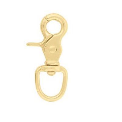 Weaver Leathe Scissor Snap, Barcoded, Round, Brass