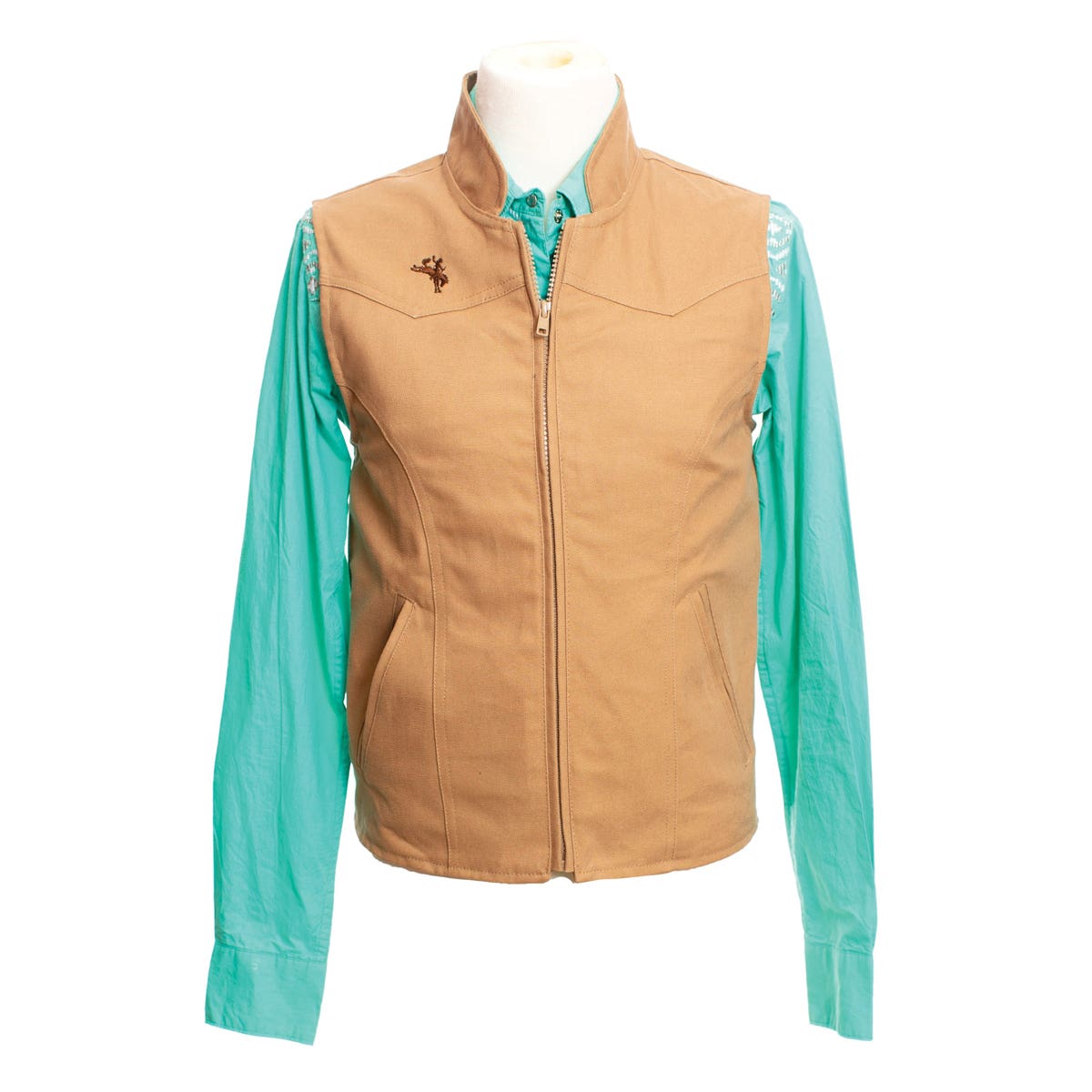 Wyoming Traders Calamity Concealed Series Vest, M, Cotton Canvas, Tan, Built-Up, Zipper
